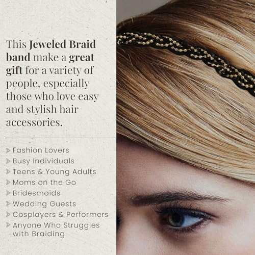 REVLON Hair Jeweled Braidband Ready to Wear (Black)