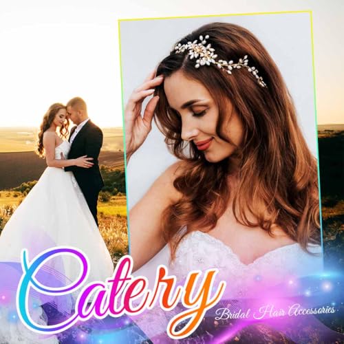 Catery Flower Bridal Hair Comb Silver Wedding Hair Clip Rhinestone Accessories for Women