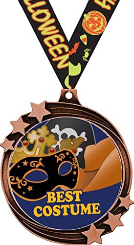 Best Costume Halloween Medals - 2.5" Costume Contest Halloween Award Medals Great for Halloween Party Prizes 5 Pack Prime