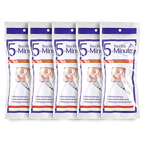 5 Pack Natural White 5-Minute Teeth Whitening Kits