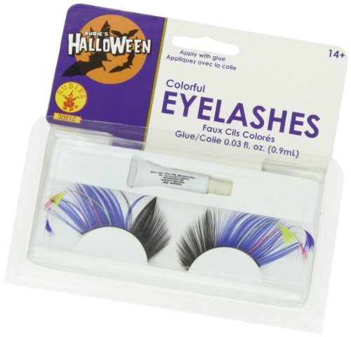 Rubies Colorful Eyelashes and Adhesive
