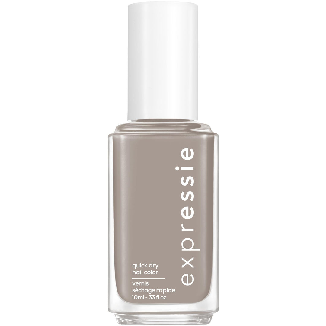 Essie Expressie, Quick-Dry Nail Polish, 8-Free Vegan, Soft Gray, Binge-Worthy, 0.33 Fl Oz