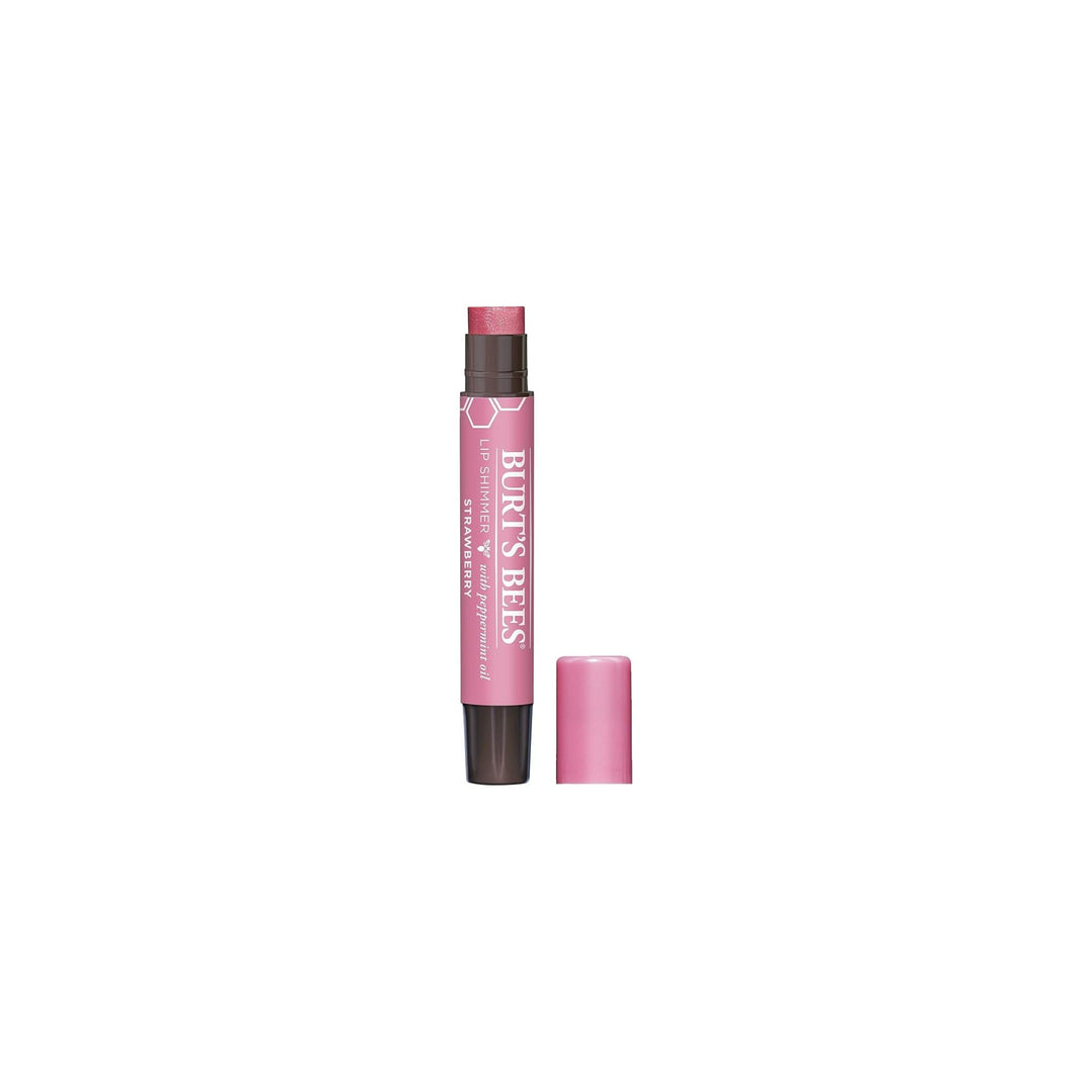 Burt'S Bees 100% Natural Moisturizing Lip Shimmer, Strawberry - 1 Tube
