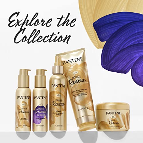 Pantene Hair Serum, Overnight Miracle Rescue, Bond Builder Hair Treatment, Deep Leave In Conditioner 3 fl oz