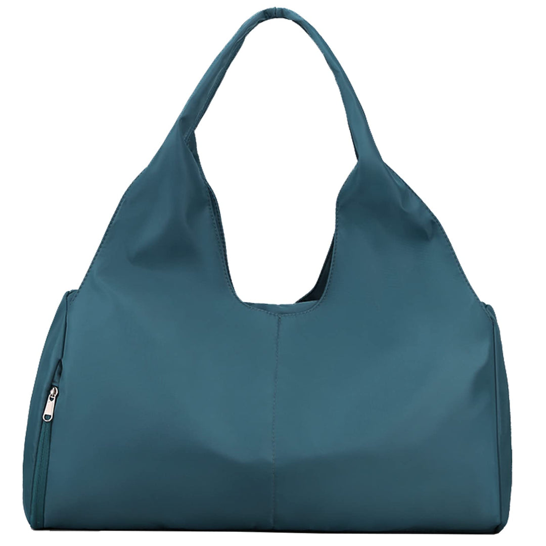 forestfish Duffel Bag Gym Totes with Dry Wet Pocket & Shoes Compartment for Women and Men (Navy)