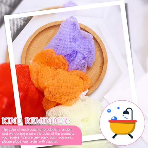Raiten 36 Pack Mini Shower Loofah Bulk Small Bath Sponge Assorted Colors Exfoliating Mesh Loofah Sponge Travel Shower Puff Colorful Bath Pouf Body Wash Multi Color Bath Scrubber for Women