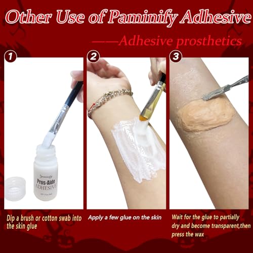 Latex Bald Cap SFX Makeup Kit,Bald Wig Cap with Skin Water-Based Acrylic Adhesive(Bonding Skin Glue) for Men Adult,Bald Caps Perfect for Halloween Costumes, Cosplay, and Theater