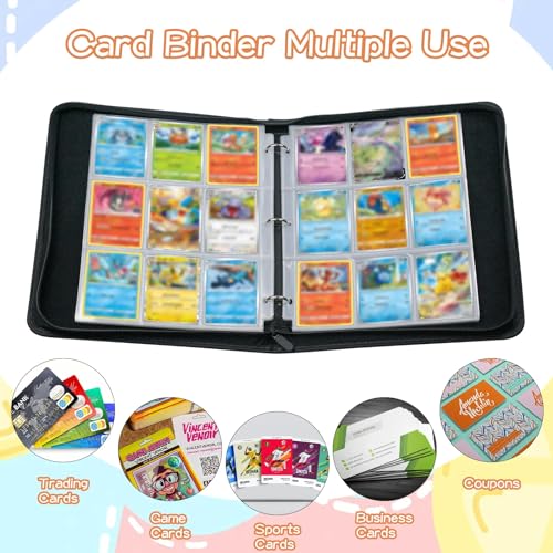 900 Pockets card binder Football Card Binder, Football Trading Cards, Display Case with Football Card Sleeves Card Holder Protectors Set for Football Cards (Football 3)