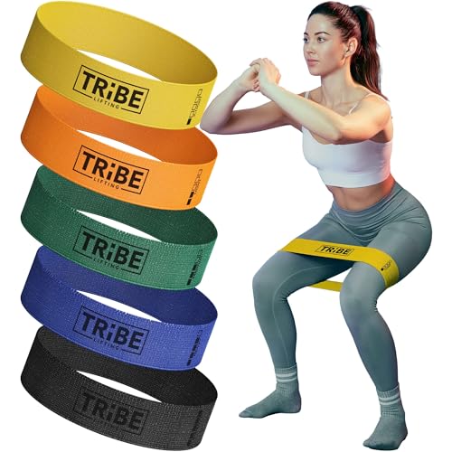 Fabric Resistance Bands for Working Out - Booty Bands for Women and Men - Exercise Bands Resistance Bands Set - Workout Bands Resistance Bands for Legs - Fitness Bands (Grey)