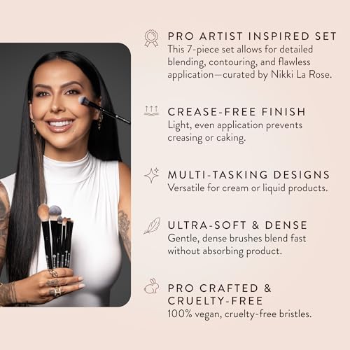 BK BEAUTY - Nikki La Rose Pro Artist Makeup Brush Set (7PC)