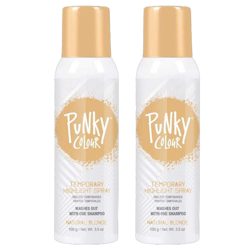 Punky, Temporary Hair Highlight Spray, Natural Blonde, 3.5 Oz X 2 Pack