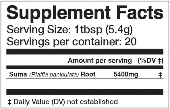 Anima Mundi Apothecary Suma Brazilian Ginseng Root Powder - Superfood Energy Support - Energizing Herbal Supplement Powder - Add to Smoothies, Tea, Coffee & More (4oz / 113g)