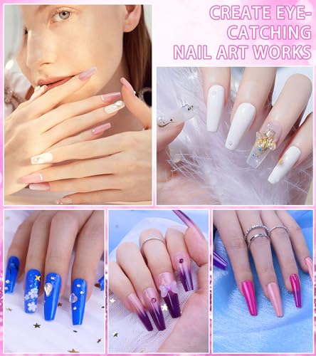 Acrylic Nail Kit with Drill, Acrylic Nail Kit for Beginners with Everything UV Light Nail Art Tools Gift Set for Home Salon