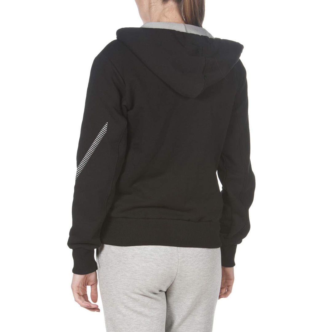 ARENA Standard Team Line Full Zip Hooded Jacket for Men and Women, Black, XS