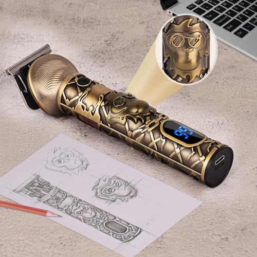 Beard Trimmer for Men Cordless, 6-in-1 Electric Mens Hair Clippers,Professional Clippers for men, Zero Gapped Grooming Shaving Machine, with LED Display, Nose/Face/Body/Baerd/Clippers and Trimmers set