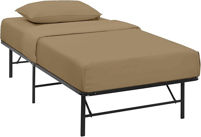 4-PC Cot Sheet Set - 25x75, 100% Cotton Fitted Sheet - Perfect for Narrow Twin/RV Bunk/Camping Cot/Guest Bed Replacement, Fits Upto 4-8" Deep Mattress - Taupe Solid