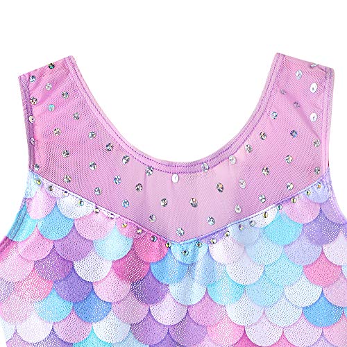 Belovance Dance Leotards for Girls Gymnastics 3t 4t Toddler Baby Girl Child Athletic Sleeveless Gymnastic Biketard Unicorn (Orange Unicorn, 3-4 Years)