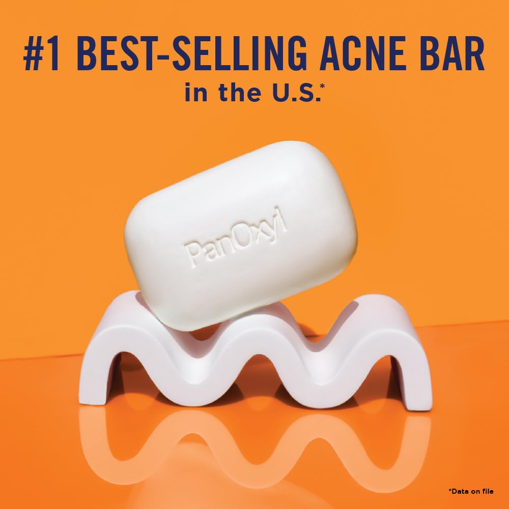 PanOxyl Acne Treatment Bar | 10% Benzoyl Peroxide | Vegan Soap for Acne-Prone Skin | 4 oz