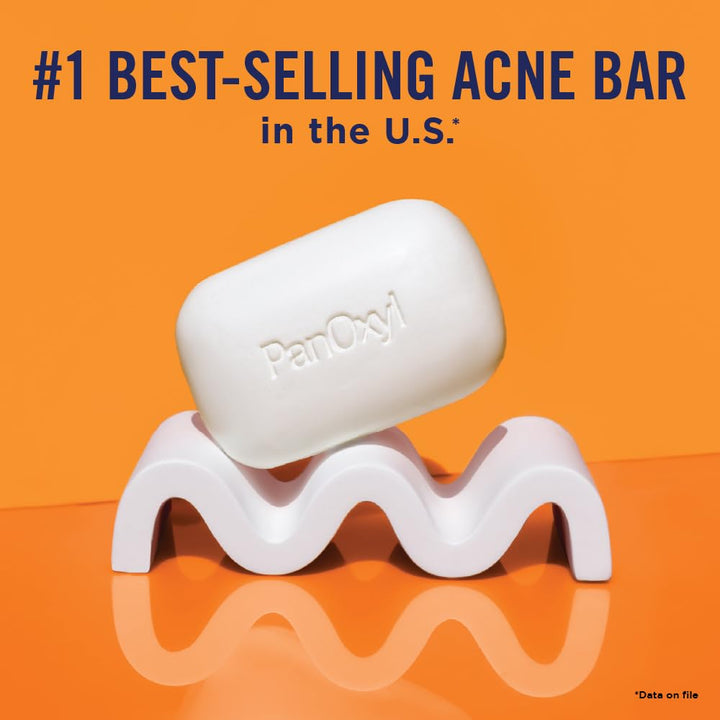 PanOxyl Acne Treatment Bar | 10% Benzoyl Peroxide | Vegan Soap for Acne-Prone Skin | 4 oz