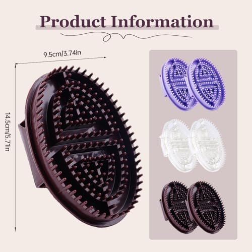 2pcs Meridian Brush Massage Brush, 2025 Upgraded Whole Body Relaxation Massage Comb Essential Oil Brushs, Household Waist Massager Muscle Massages Tool, Meridian Massages Brushs (Transparent)