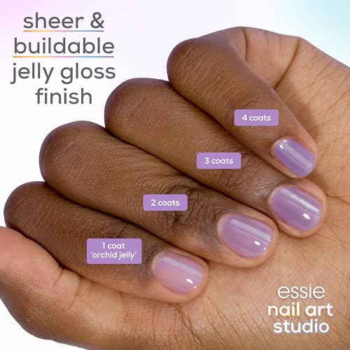 essie Nail Art Studio Jelly Gloss Nail Polish, Vegan, Boho Rodeo, Sheer Neutral Nail Polish, Barn Bohème, 0.46 fl oz