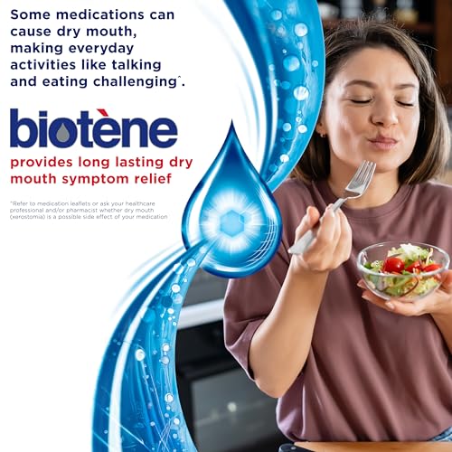 biotène Oral Rinse Mouthwash for Dry Mouth, Breath Freshener and Dry Mouth Treatment, Fresh Mint - 33.8 fl oz