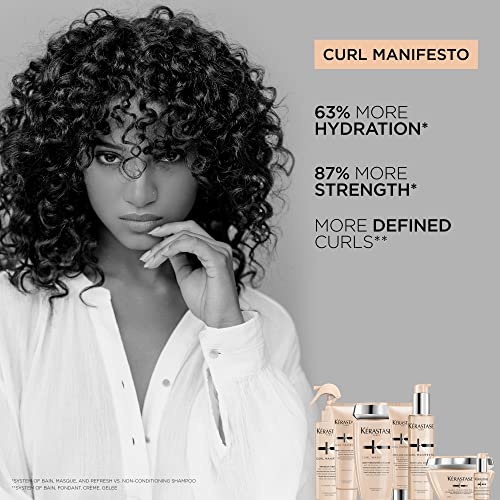 Kerastase Curl Manifesto Beurre Haute Nutrition Strenghening Hair Mask For All Wavy, Curly and Coily Hair - Prevents Breakages, Softens and Adds Shine, 6.8 Fl Oz