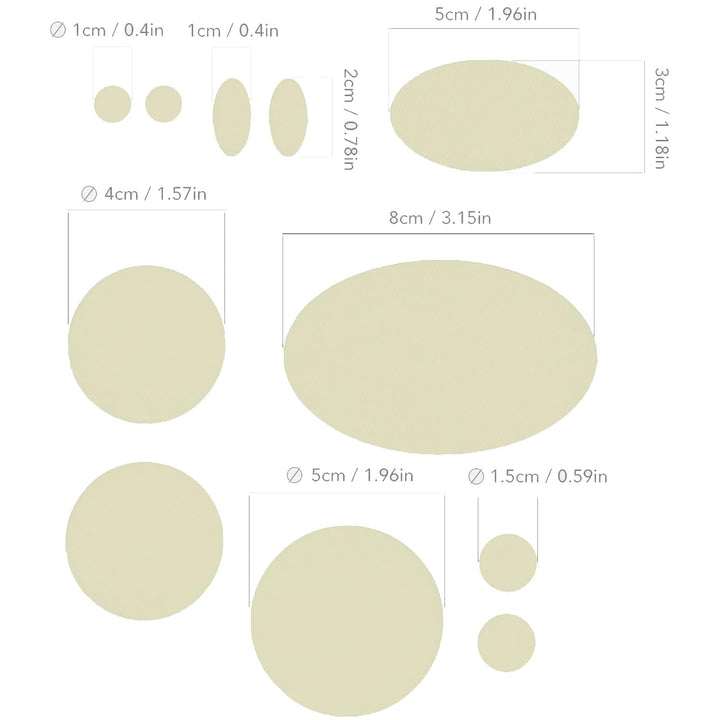 aZengear Down Jacket Repair Patches | Pre-Cut, Self-Adhesive, Soft, Waterproof, Tear-Resistant Rip-Stop Nylon Fabric to Fix Holes in Clothing, Sleeping Bags, Ski Pants (11 Pieces) (Light Beige)