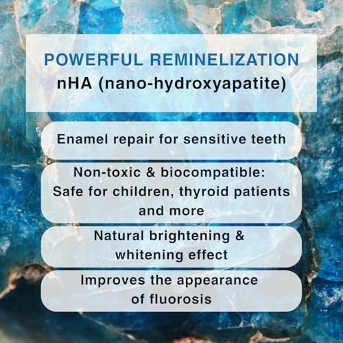 Bamboo Salt Toothpaste with nHA | Fluoride Free, Nano Hydroxyapatite, Remineralizing, Sensitive Teeth, Whitening - Dentist Recommended Oral Care - Pepperming & Pine Flavor, 3 Fl Oz 1 Pk