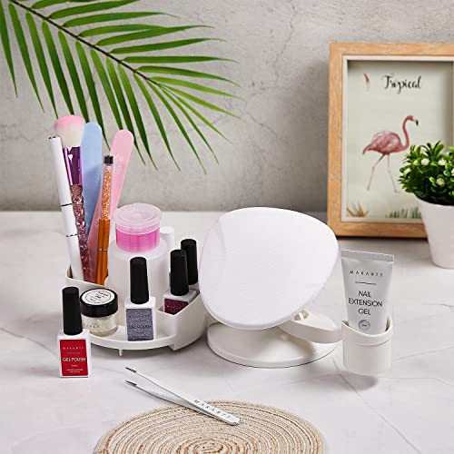 Makartt Nail Stand Hand Rest for Nails, Manicure Supplies with Multi Angle & Polish Trays, Foot Station Supply for Salon Home DIY
