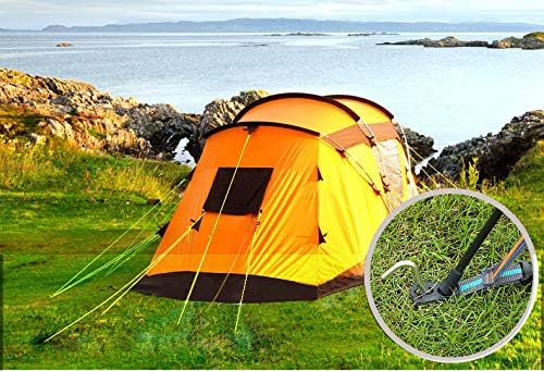 AAGUT Tent Stakes Metal Garden Edging Fence Hooks Yard Camping Stake Heavy Duty Galvanized 9 Inch 6 Gauge Tent Pegs for Tarp, Inflatable, Outdoor Christmas Decorations, 50 Pack