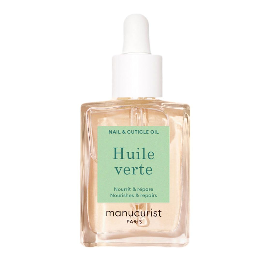 Manucurist Green Oil Nail Care - Nail & Cuticle Oil - Nourishes and Regenerates Nails and Cuticles - Promotes Growth - Blend of 6 Oils - 99% Bio-Sourced - Nail Care - 0.5 fl oz Bottle