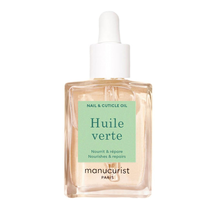 Manucurist Green Oil Nail Care - Nail & Cuticle Oil - Nourishes and Regenerates Nails and Cuticles - Promotes Growth - Blend of 6 Oils - 99% Bio-Sourced - Nail Care - 0.5 fl oz Bottle