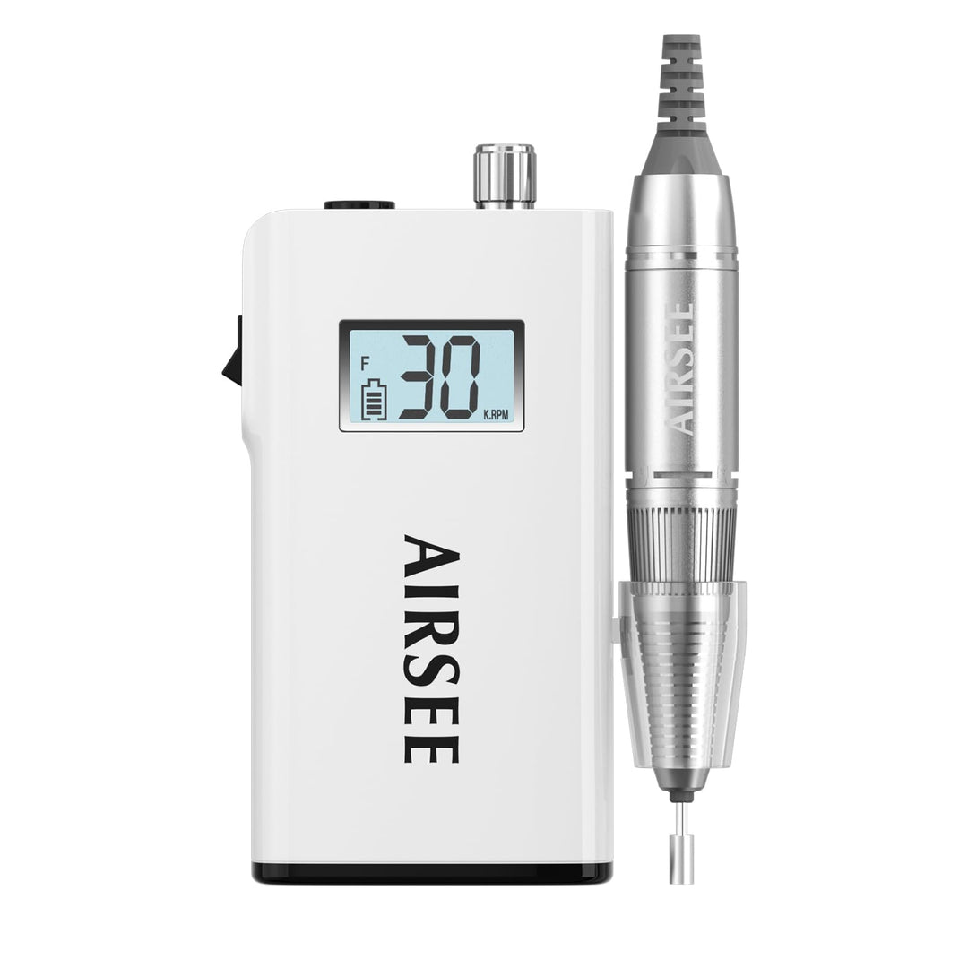 Airsee Rechargeable 30000Rpm Electric Nail Drill Professional Portable E File Machine For Acrylic Nail Natural Extension Gel Nai