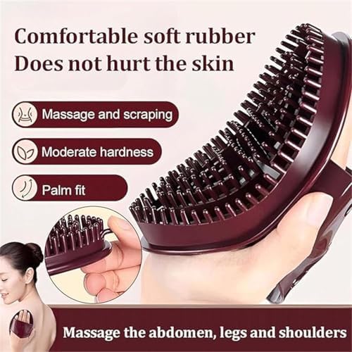 2PCS Meridian Brush Massage Body, Meridian Brush Massage Brush, Cepillo De Meridianos para Masajes, Full Body Relaxation Meridian Massage Brush, Beauty Salon Professional Custom (Brown)