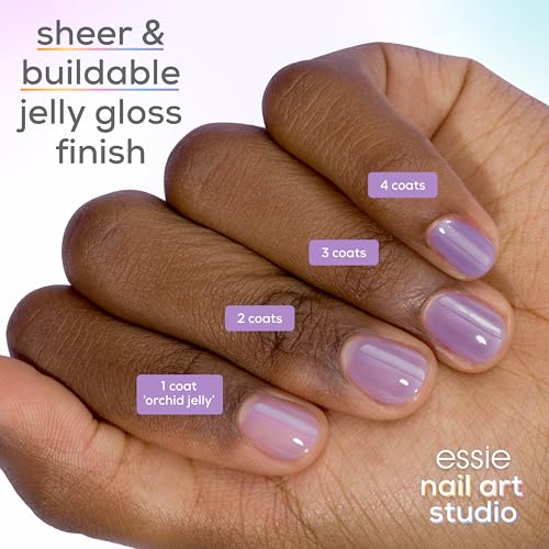 essie Nail Art Studio Jelly Polish, Riviera Rush, Sheer Pink Nail Polish, Vegan, Slushy Sun, 0.46 Fl Oz