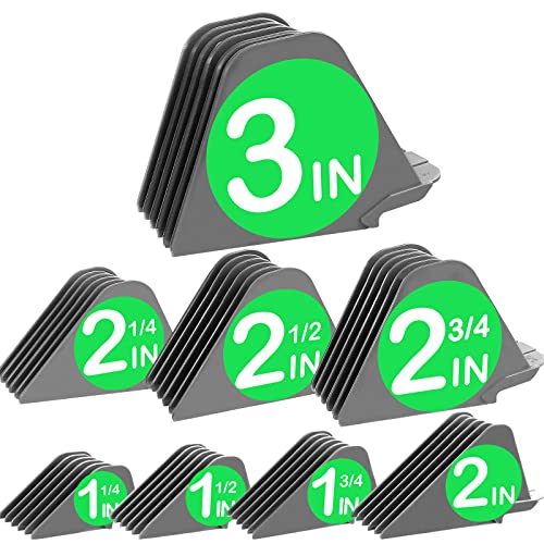 3 Inch Hair Clipper Combs Guides, Hair Clipper Guards 1 & 1/4" 1 & 1/2" 2", Mega NO.16 NO.12 NO.10 fits for most Wahl Clippers (Gray, 8pcs Mega Set)