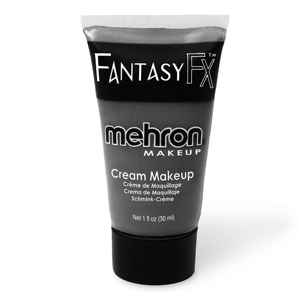 Mehron Makeup Fantasy FX Cream Makeup | Water Based | Halloween | Monster Grey Face & Body Paint For Adults 1 fl oz (30ml) (MONSTER GREY)