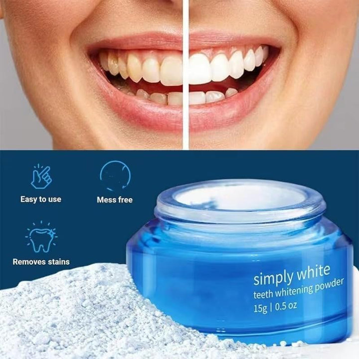 Teeth Whitening Deluxe Powder, Stain Removal, Mint Flavor, No Sensitivity, 1Pcs