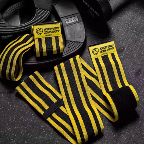 TAVIEW Elbow Wraps for Weightlifting (1 Pair), 47" Elastic Elbow Support & Compression Powerlifting, Fitness, Cross Training & Gym Workout, Elbow Straps Weight Lifting (72" knee wraps (Gray&Black))