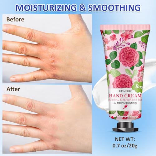 32 Pack Hand Cream Gift for Women, Bulk Hand Lotion Travel Size for Dry Cracked Hands, Mini Moisturizing Hand Cream for Mom Gifts, Teacher Gifts, Thank You Gifts and Bridal Shower Favors