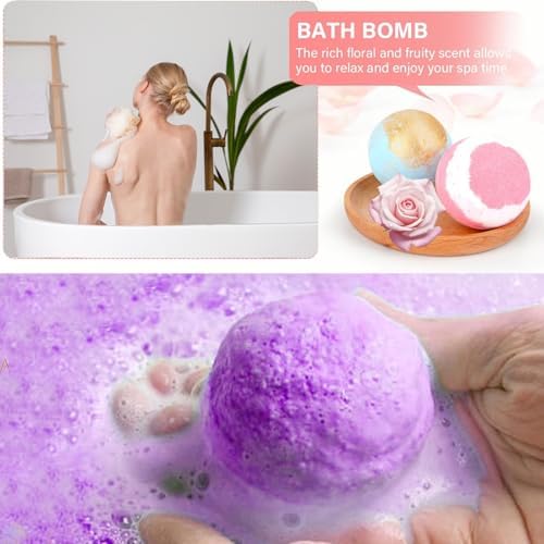 Bath Bomb Making Kit- Make Your Own Spa Set, Shower Craft Kits with Bath Bomb Molds, Soap Making Kits, Beginner Bath Bomb Kit DIY Bath Bombs Kit for Making Supplies Gifts for Girls Women