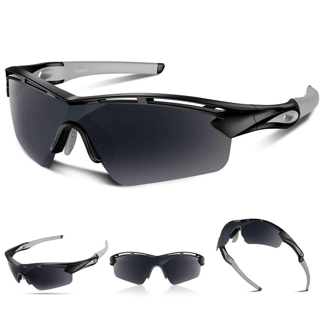 Polarized Sports Sunglasses for Men Women Youth Baseball Cycling Running Driving Fishing Tennis Golf Motor TAC UV400 TR90