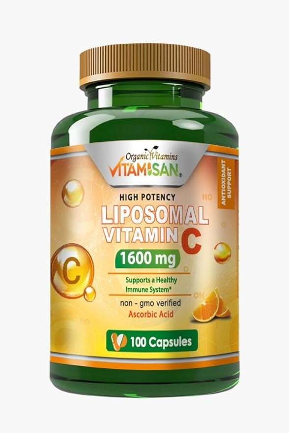 Liposomal Vitamin C - 100 Capsules - High Absorption Ascorbic Acid - May Support Immune System & Collagen Reinforcement no GMO Powerful Antioxidant
