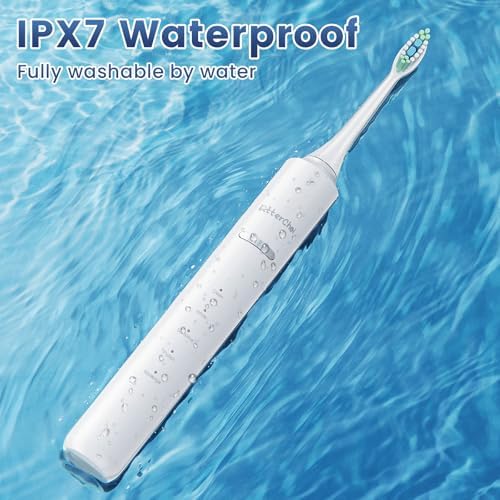 Betterchoi Sonic Electric Toothbrush for Adults, USB Rechargeable Toothbrush - 41,000 VPM Maglev Motor - 4 Brush Heads - IPX7 Waterproof, 180-Day Battery Life, 5 Cleaning Modes & Smart Timer, White