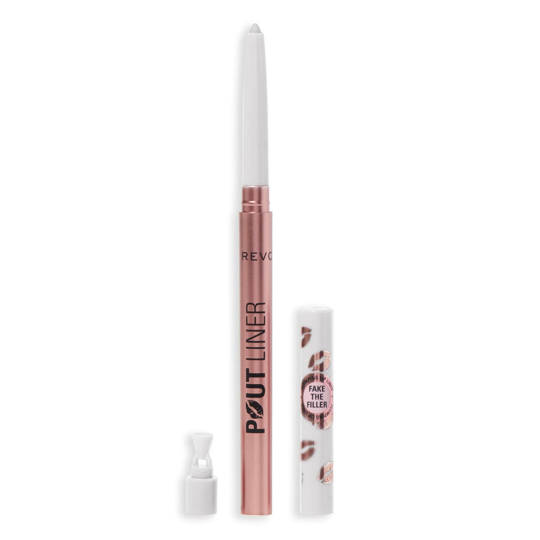Revolution Beauty, Pout Bomb Plumping Lip Liner, Long Lasting Lip Shaper with Hyaluronic Acid & Vitamin E, Vegan & Cruelty-Free, Clear