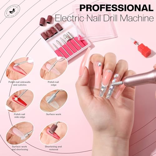 Morovan Acrylic Nail Kit with UV Lamp: Complete Beginner Starter Set with Glitter Acrylic Powder