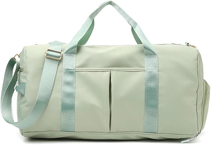 Blackwheel Sports Gym Bag With Shoe Bag Wet Bag Duffle Bag Waterproof Travel Bag for Women Men Cute Gym Bag Fruit Green 29L