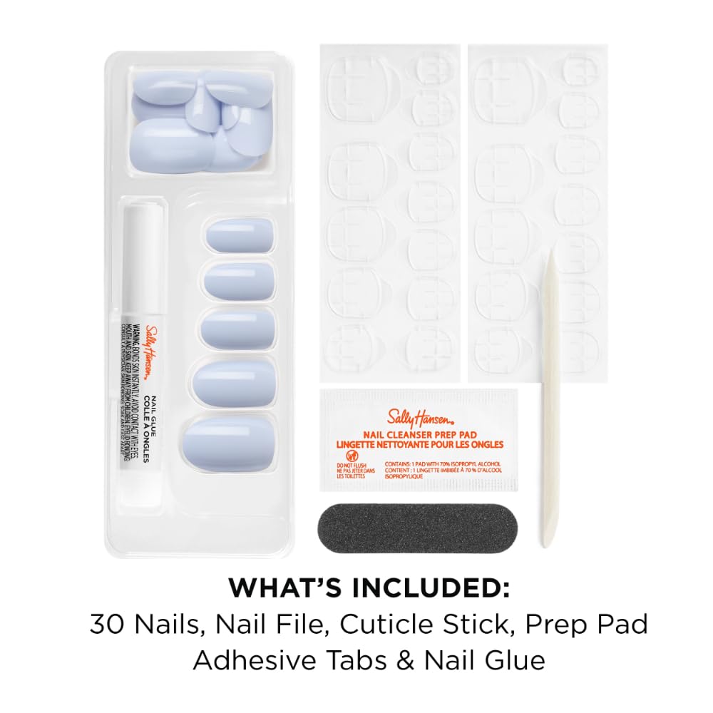 Sally Hansen Instant Cuticle Remover | Salon Effects Press-On Nails Kit - 30 Designs