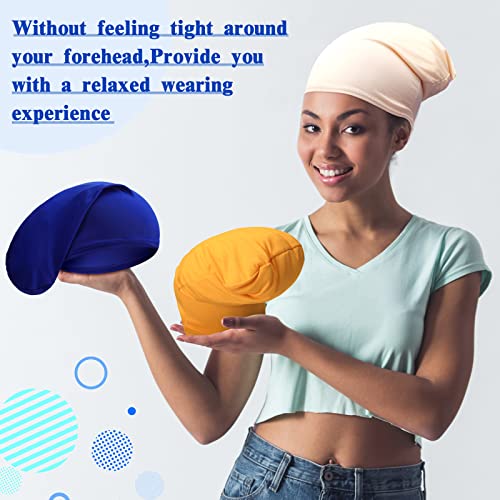 8 Pieces Unisex Dreadlock Cap Dreadlock Spandex Cap Long Hair Dreads Head Wrap Sleep Bonnet Full Cover for Men, 15 x 9 Inch (Multi Color)